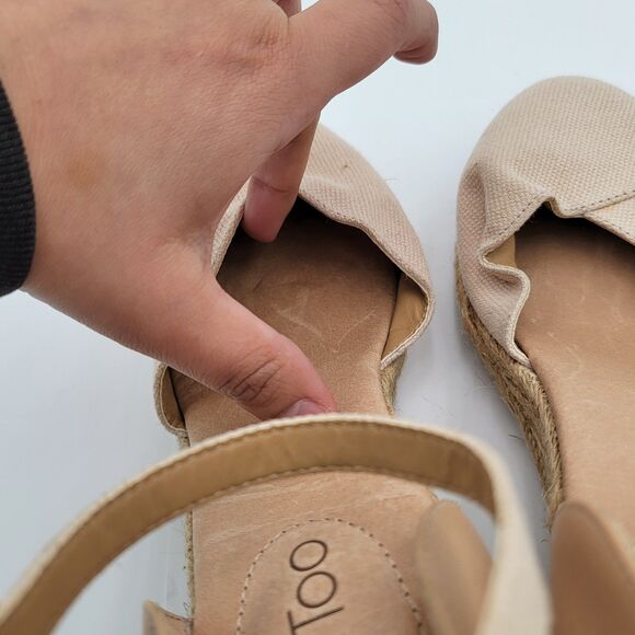 NEW Blakely Me Too Summer Sandals Toe Shoes Buckle Platform Espadrille Wedge 8M - Picture 10 of 13